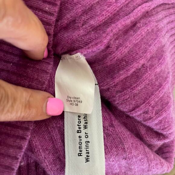 J Crew cashmere wool blend sweater top fuchsia purple women's small - Picture 7 of 14